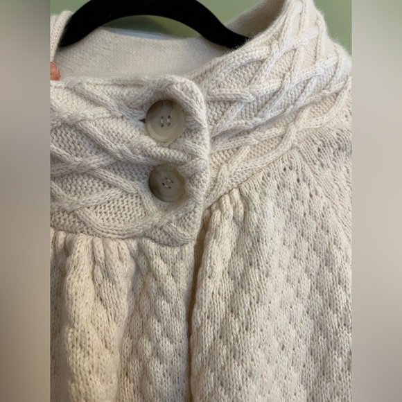 Ann Taylor Loft Petite Medium Wool Blend Cream Sweater Cardigan - Picture 7 of 9